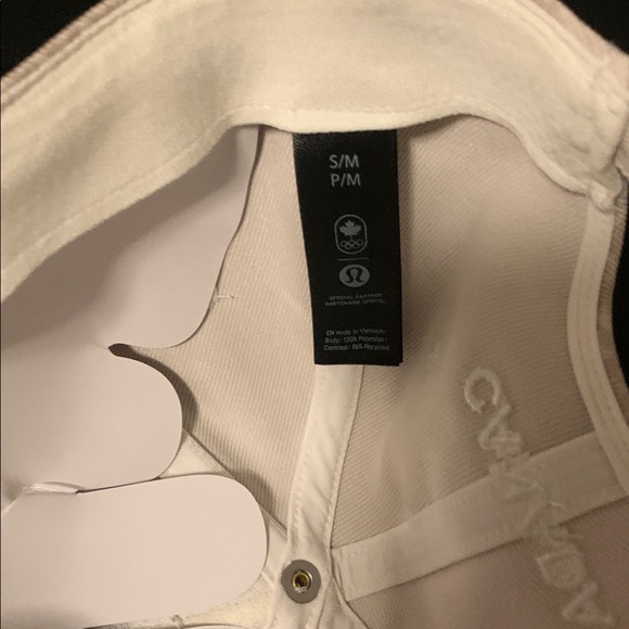 Lululemon Athletica Beige Team Canada Cap with Subtle Pattern, S/M, NWT - Picture 4 of 6